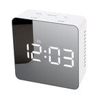 LED Mirror Digital Alarm Clock Night Lights Thermometer Multi-function Watch