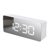 LED Mirror Night Lights Thermometer Multi-function Digital Alarm Clock