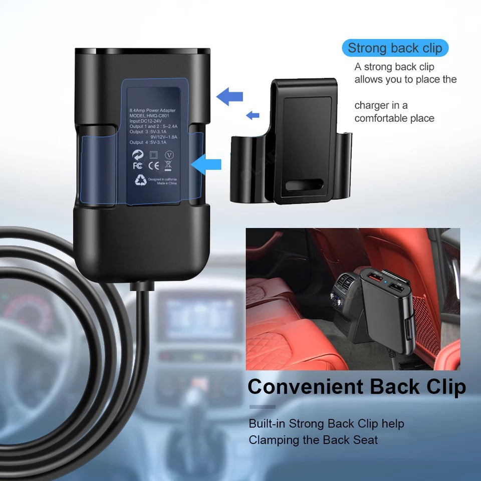 8A Quick Charge 3.0 4 in 1 Car Charger