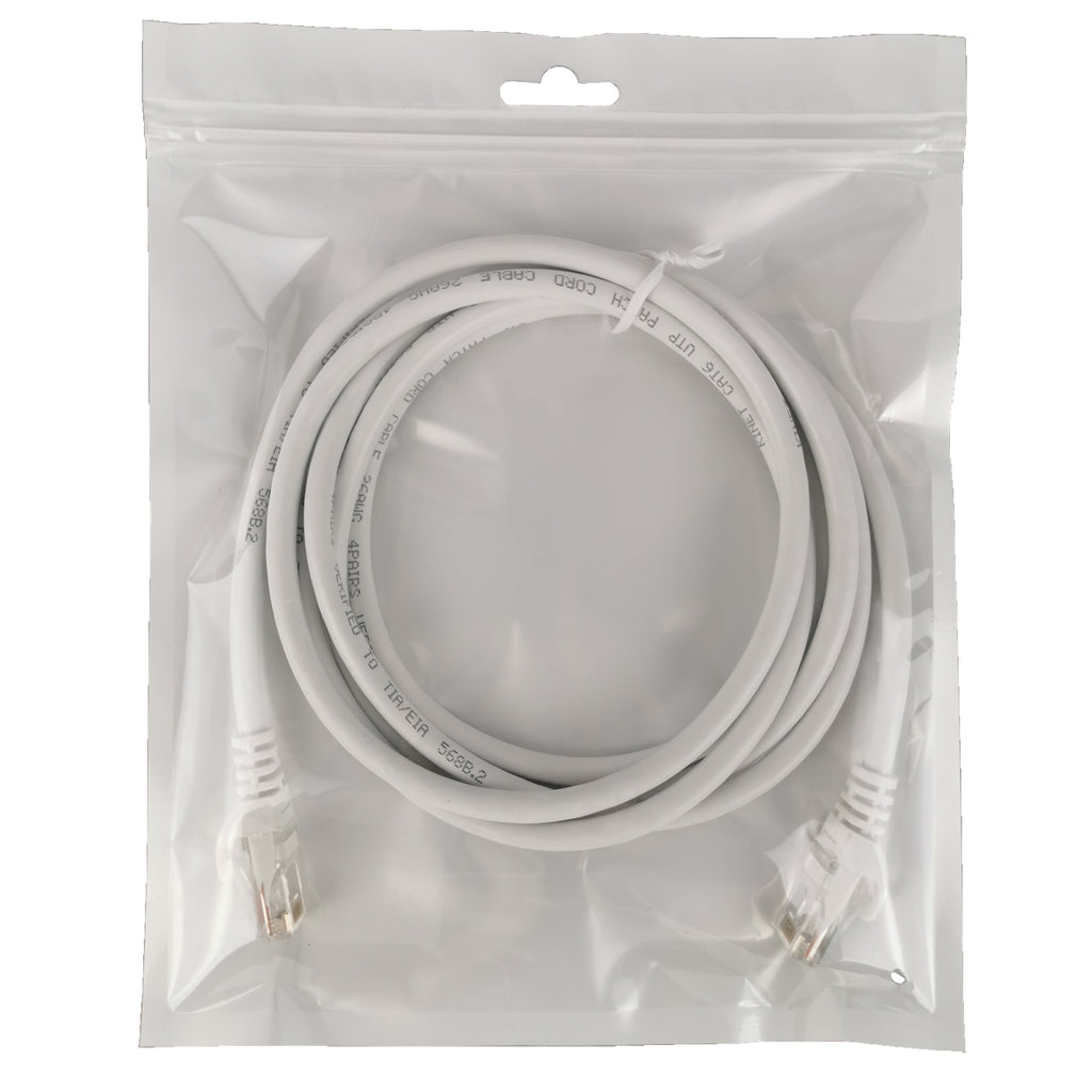 2m White Ethernet Network Lan Cable CAT6 UTP 1000Mbps RJ45 8P8C
