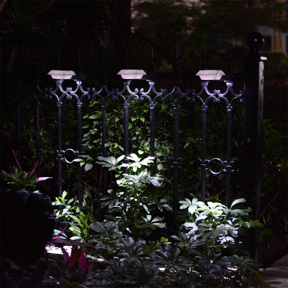 YH0416B Solar Fence Light 12 LED Outdoor Waterproof Wall Lamps