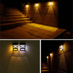 YH0604A Solar Wall Lights 2 LED Path Light Outdoor Garden Wall Yard Fence Lamp