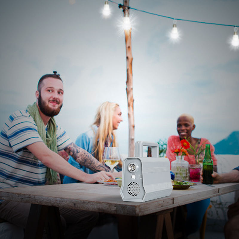 YH1011 2 in 1 Portable mini solar power lighting system kits with music speaker Secondary image