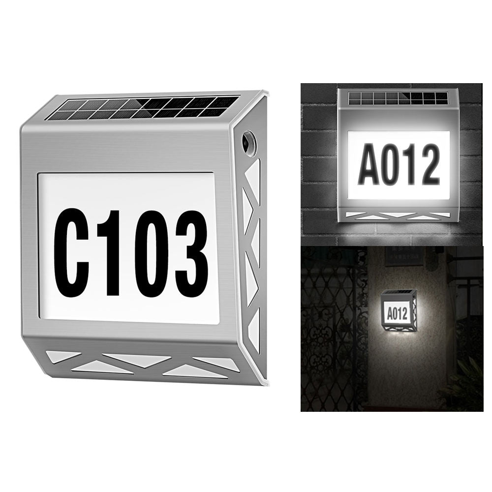 YH1101 Solar LED Address Sign Waterproof  Plate Wall Lamp House Number Light Secondary image