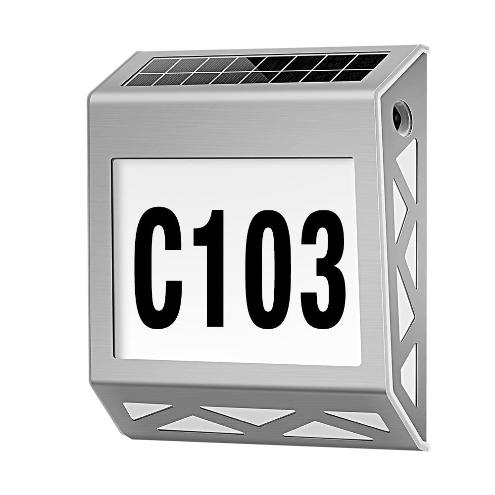 YH1101 Solar LED Address Sign Waterproof  Plate Wall Lamp House Number Light Main image