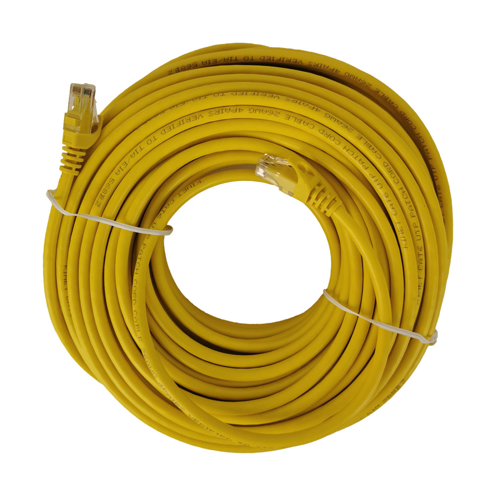 30m Yellow Ethernet Network Lan Cable CAT6 UTP 1000Mbps RJ45 8P8C Main image