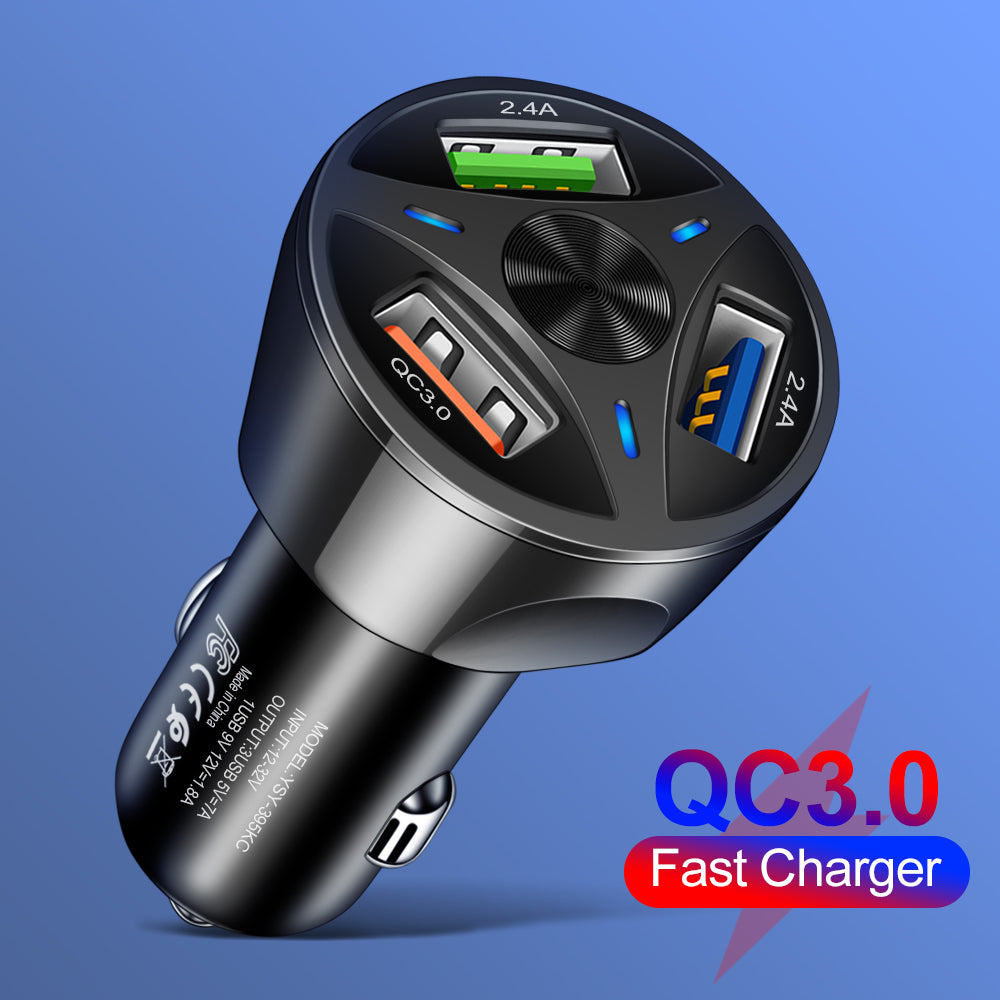 YSY-395KC Car Universial Triple Port USB QC3.0 Charger