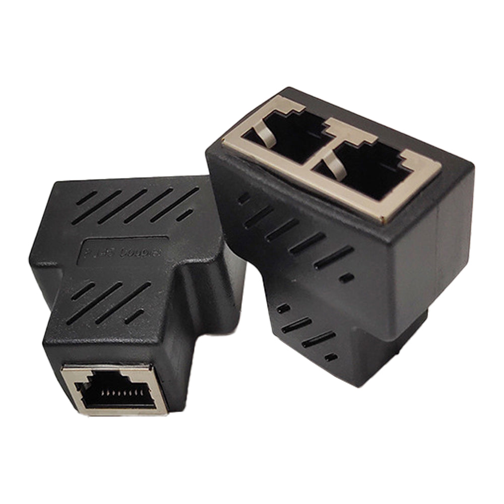 2 x RJ45 Ethernet LAN Network Y Splitter Double Adapter Cable Connector CAT5/6/7