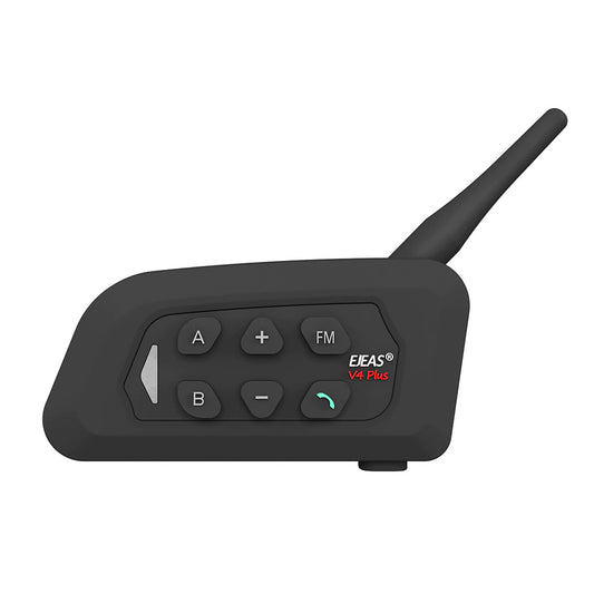 EJEAS V4 Plus Motorcycle Helmet Intercom Headset Bluetooth 1500M 4 Riders