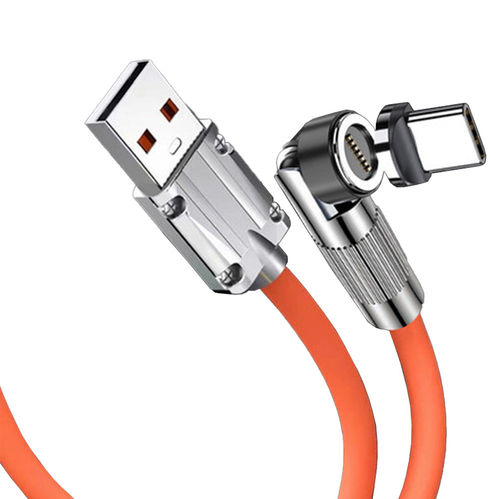 Zinc Alloy Silicone Charge Cable 540 Degrees Magnetic Rotating 100W 6A 1m 2m Main image