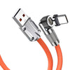 Zinc Alloy Silicone Charge Cable 540 Degrees Magnetic Rotating 100W 6A 1m 2m