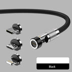 Zinc Alloy Silicone Charge Cable 540 Degrees Magnetic Rotating 100W 6A 1m 2m