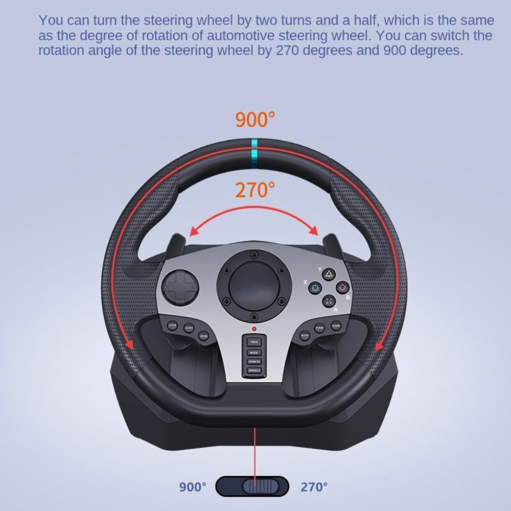 900 Degree Racing Game Aiming Wheel PC Game Machine Car Simulation Driving Secondary image